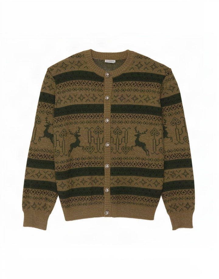 Мужской кардиган St. Peter Trachten, средний хаки, акрил Fair Isle