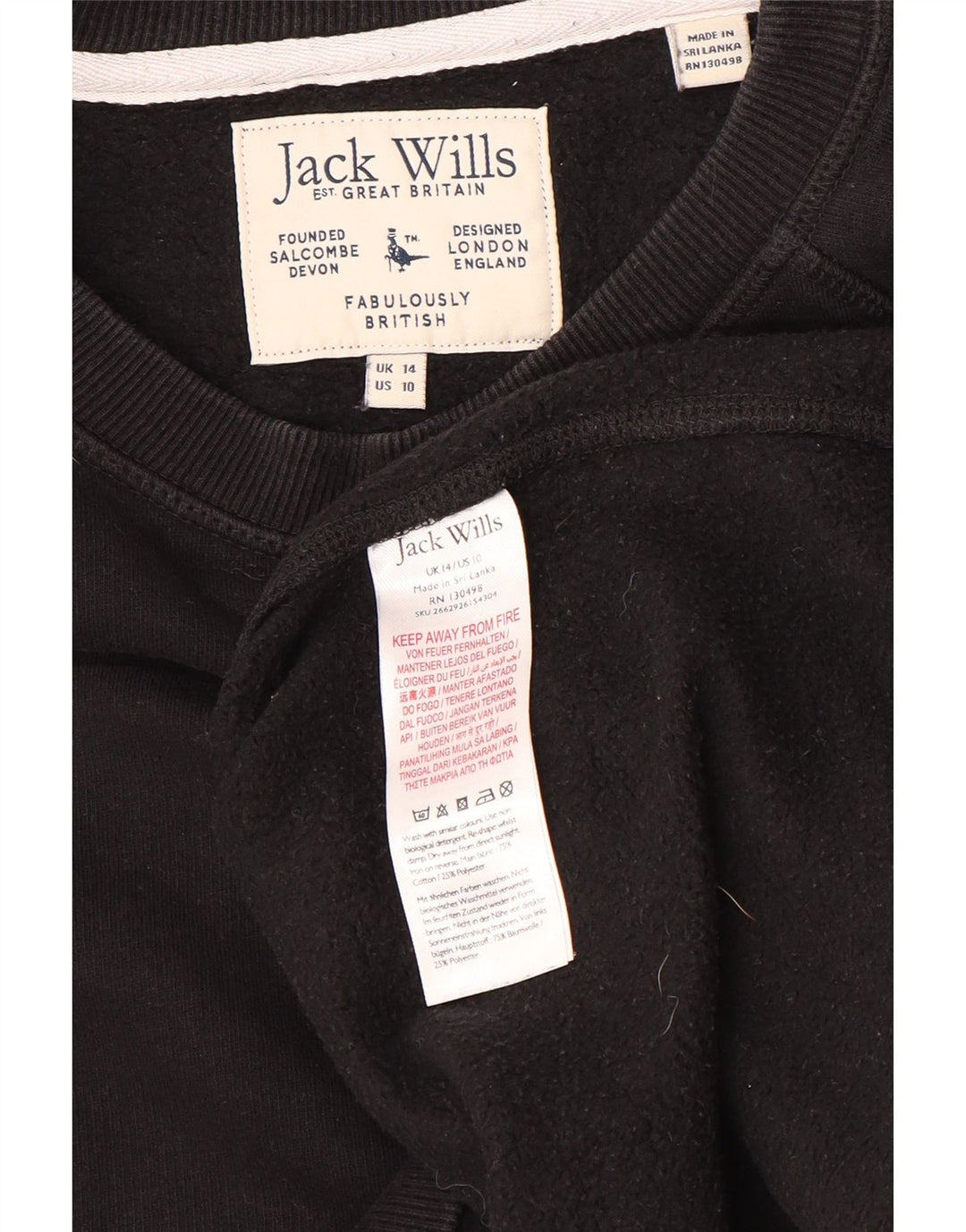 Женский свитер свободного кроя JACK WILLS, большой черный хлопковый джемпер, Великобритания 14