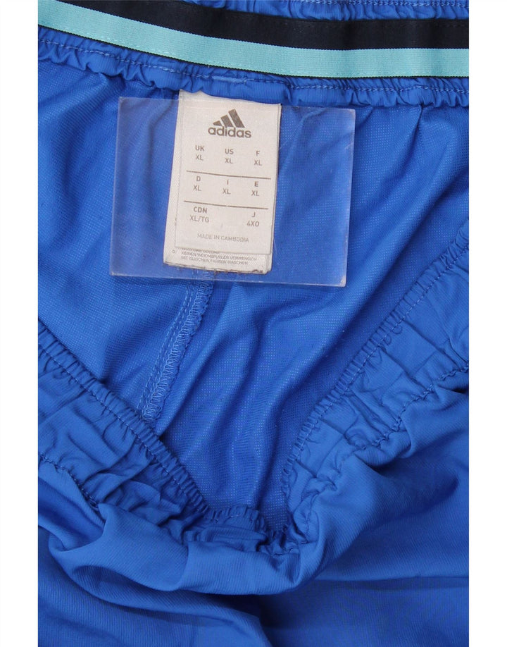 Мужские спортивные шорты Adidas XL синие из полиэстера
