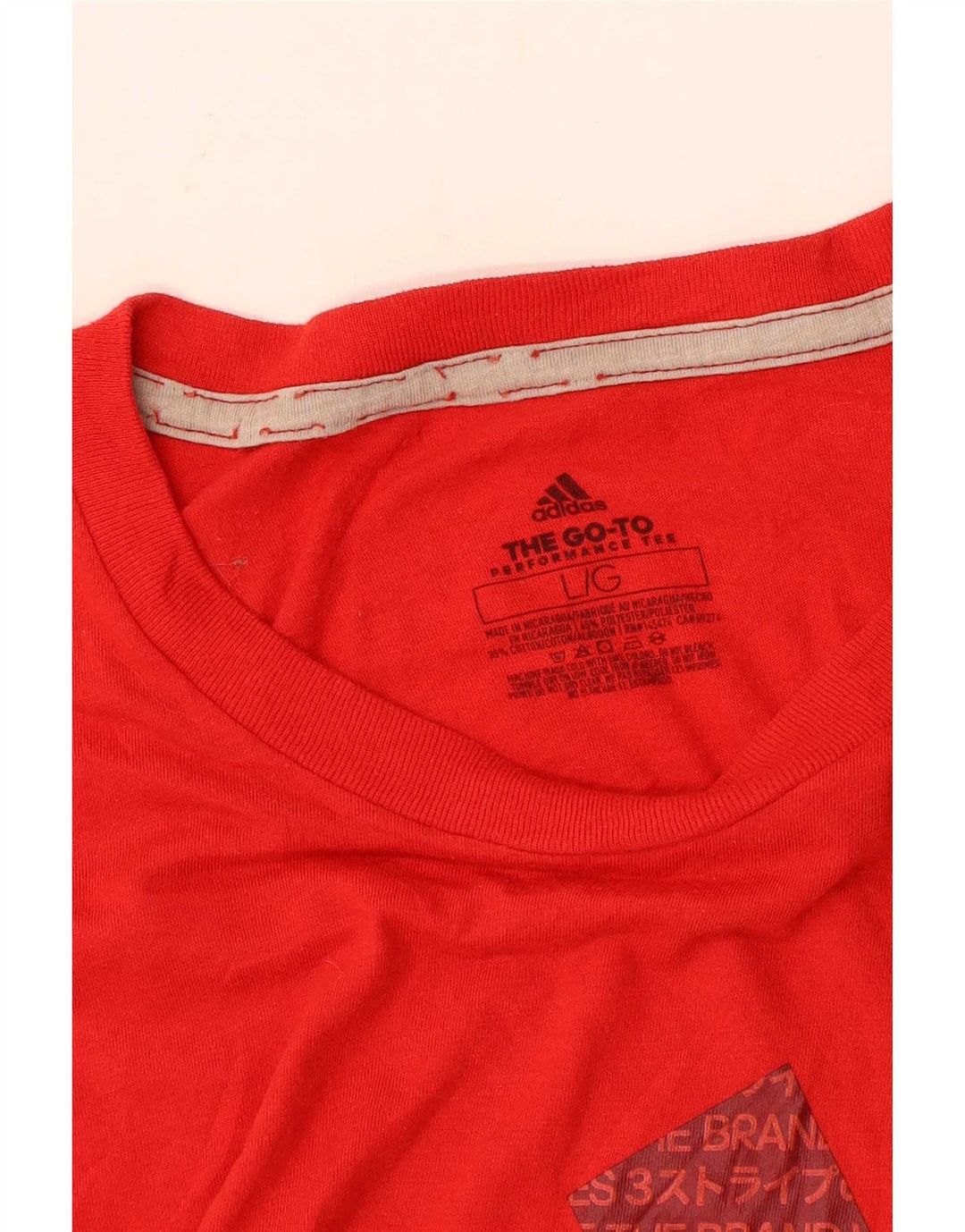 Мужская футболка Adidas Climalite с рисунком, большой красный полиэстер