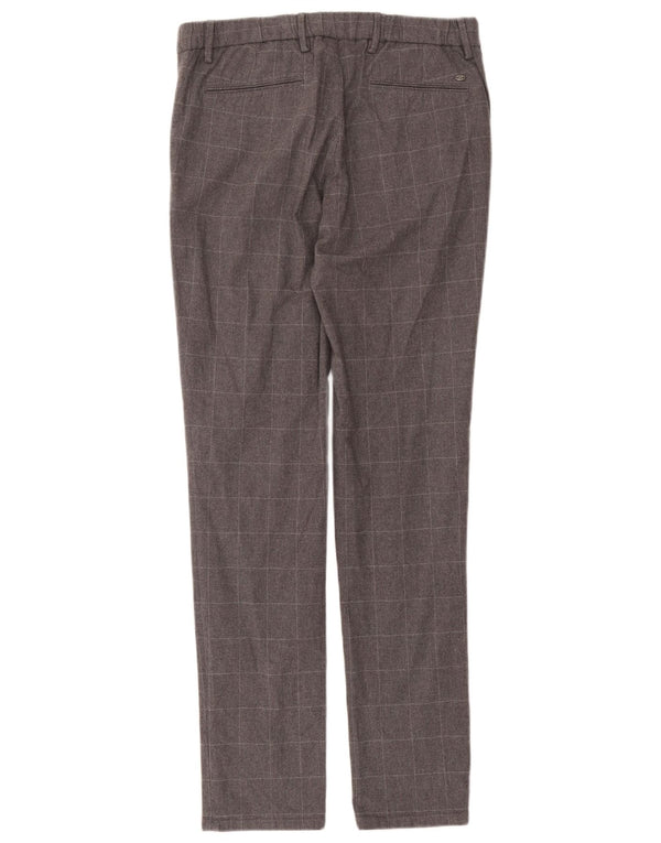 Мужские повседневные брюки приталенного кроя Massimo Dutti EU 42, большие W32 L32, серые в клетку