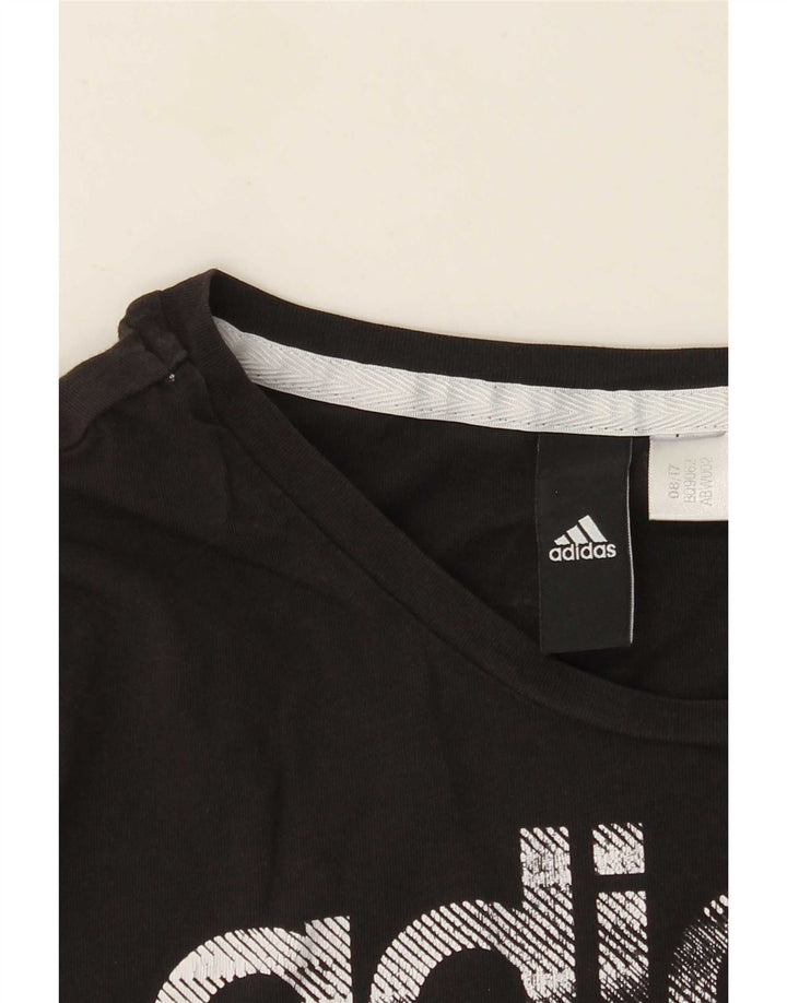 Женская футболка с рисунком Adidas Top UK 12, средний черный