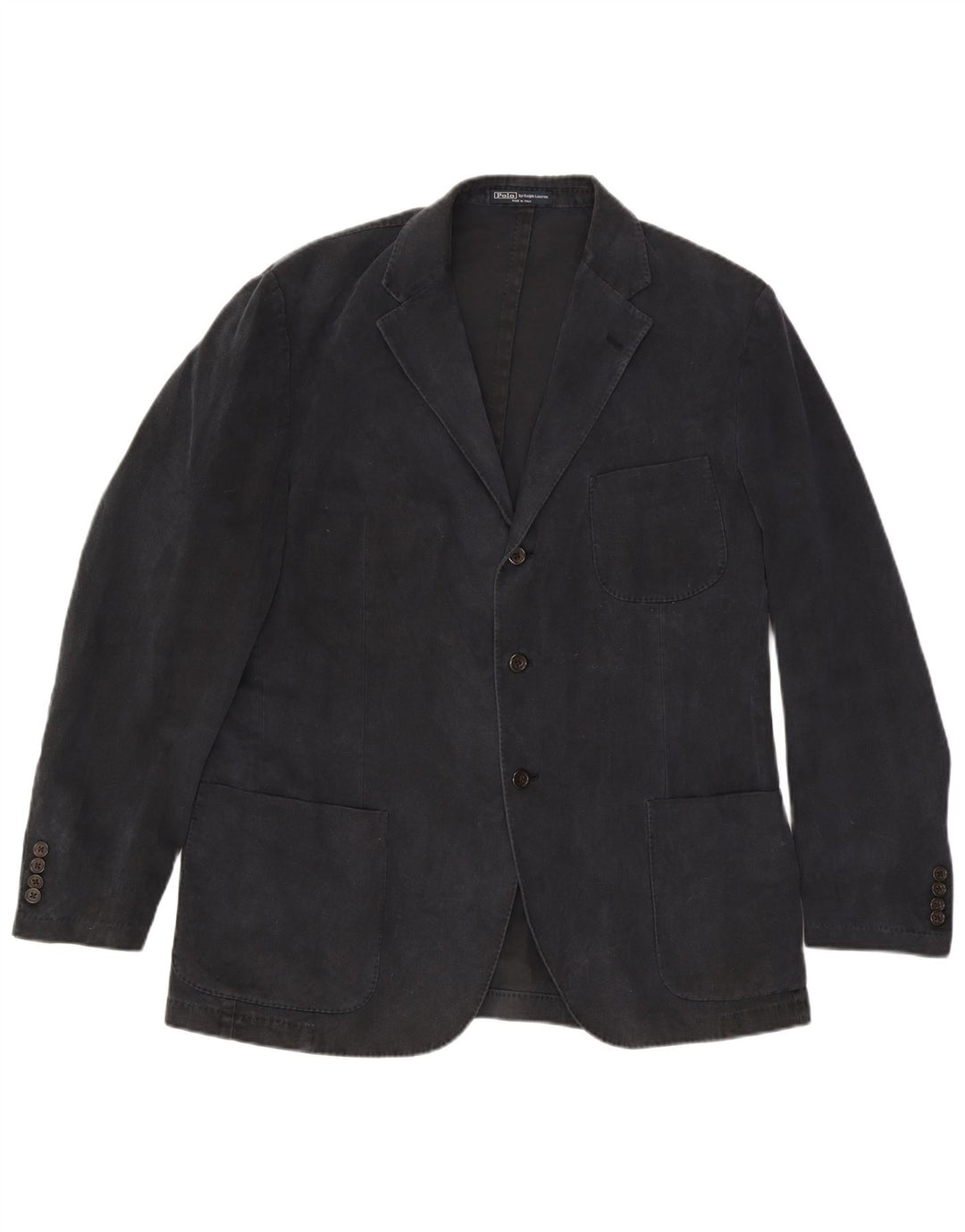 Мужской пиджак с 3 пуговицами Polo Ralph Lauren IT 54 XL, черный хлопок