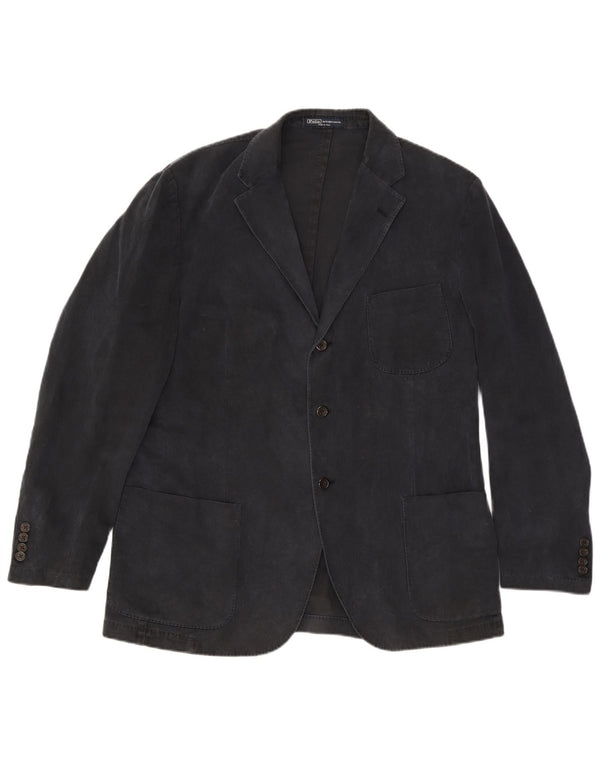 Мужской пиджак с 3 пуговицами Polo Ralph Lauren IT 54 XL, черный хлопок