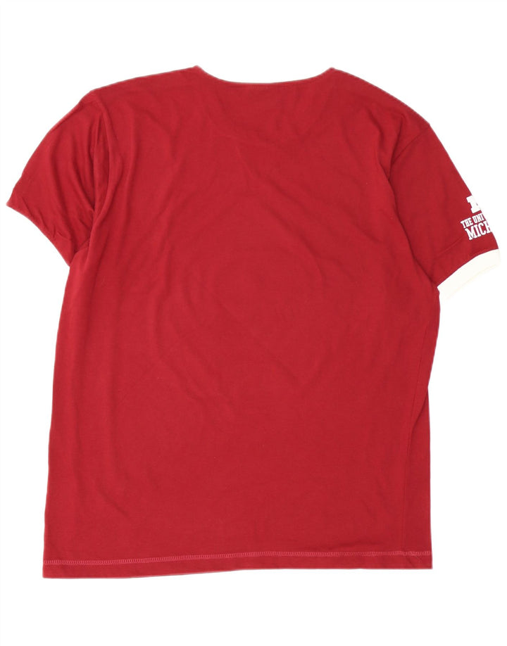 Мужская футболка с рисунком CHAMPION Michigan, большой бордовый цвет