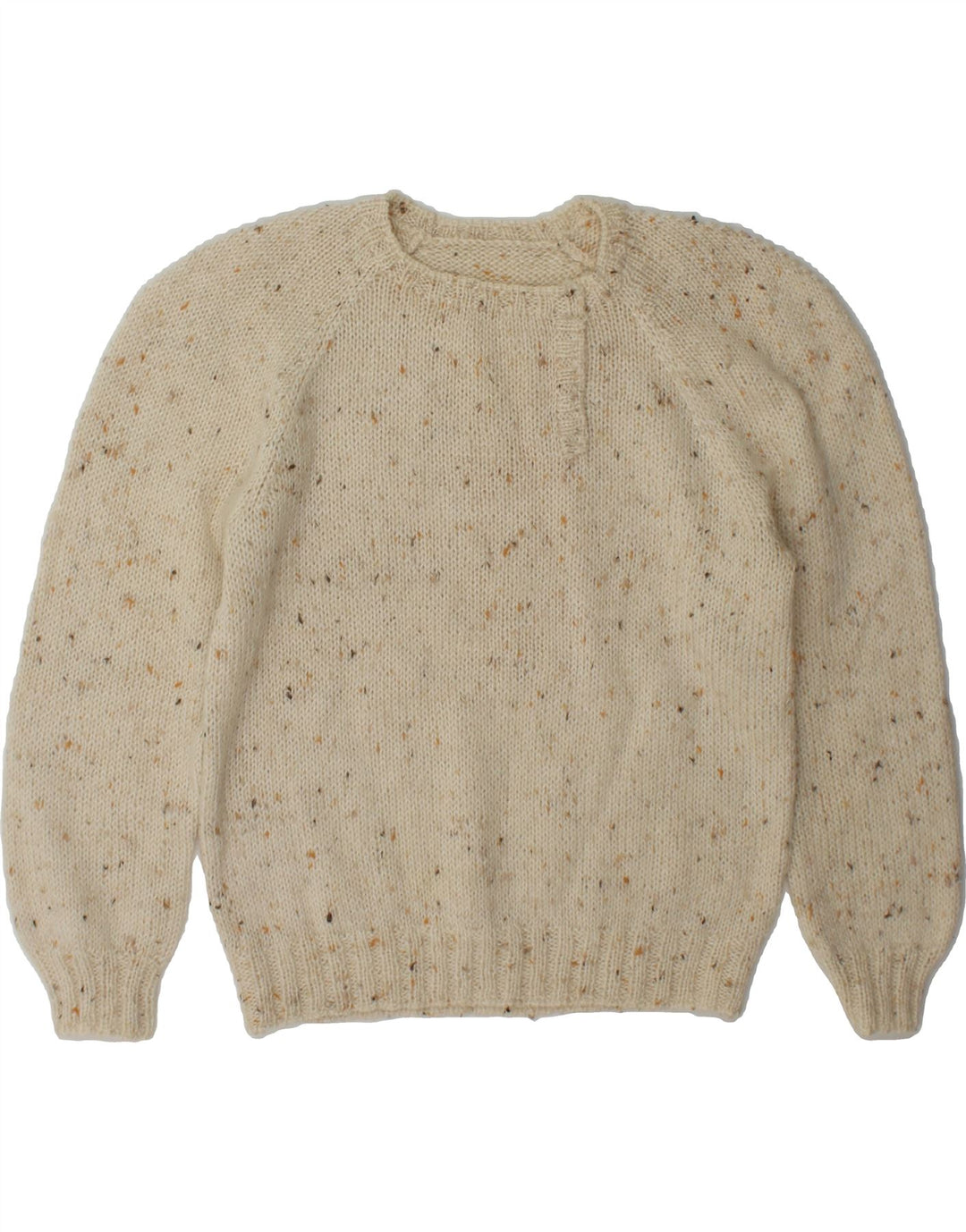 VINTAGE Womens Crew Neck Jumper Sweater UK 14 Medium Grey Flecked Vintage Vintage and Second-Hand Vintage from Messina Hembry 