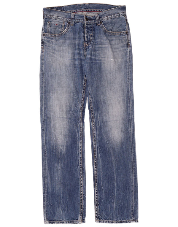 TOMMY HILFIGER Мужские прямые джинсы W32 L34 синие, хлопок