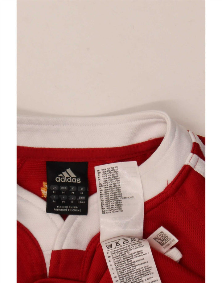 Мужская футболка Adidas Zurich с графическим рисунком Верх среднего красного цвета из полиэстера с цветными блоками