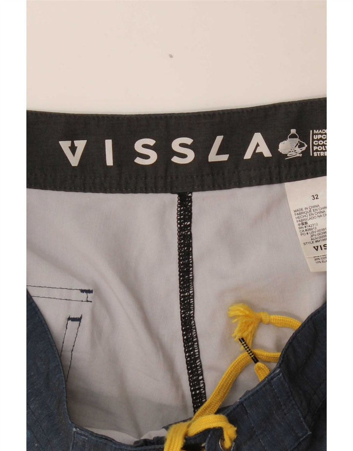 Мужские шорты для плавания Vissla, хлопковые пляжные шорты в разноцветную полоску среднего размера