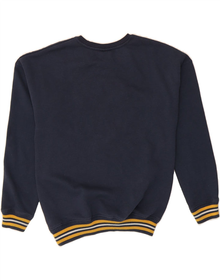 ELLESSE Boys Graphic Sweatshirt Jumper 13-14 Years  Navy Blue Cotton Vintage Ellesse and Second-Hand Ellesse from Messina Hembry 