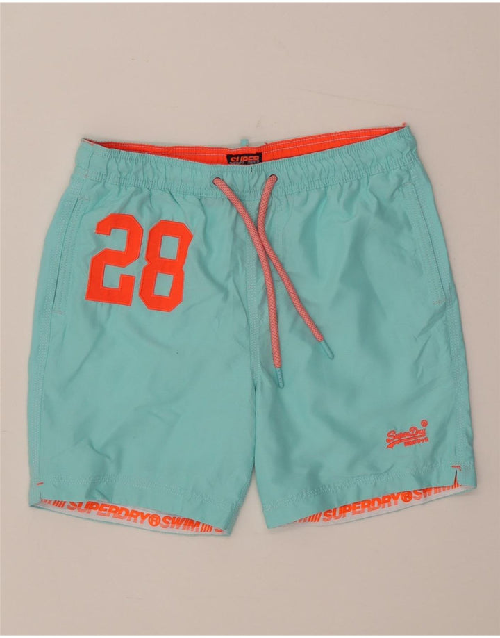 Мужские шорты для плавания Superdry с рисунком, средний синий, полиэстер
