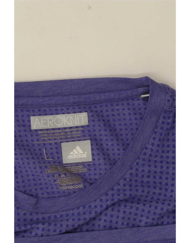 Мужская футболка Adidas Climacool, большой фиолетовый полиэстер