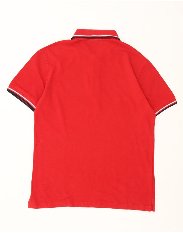 Мужская рубашка поло Fred Perry, хлопок в красную полоску среднего размера