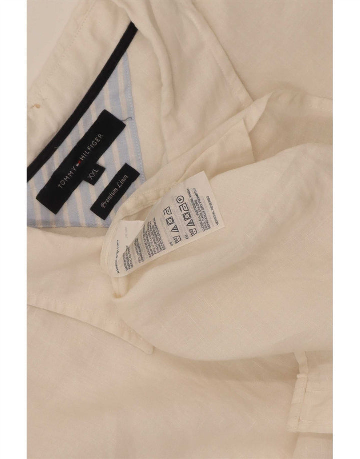 Мужская рубашка Tommy Hilfiger 2XL белая льняная