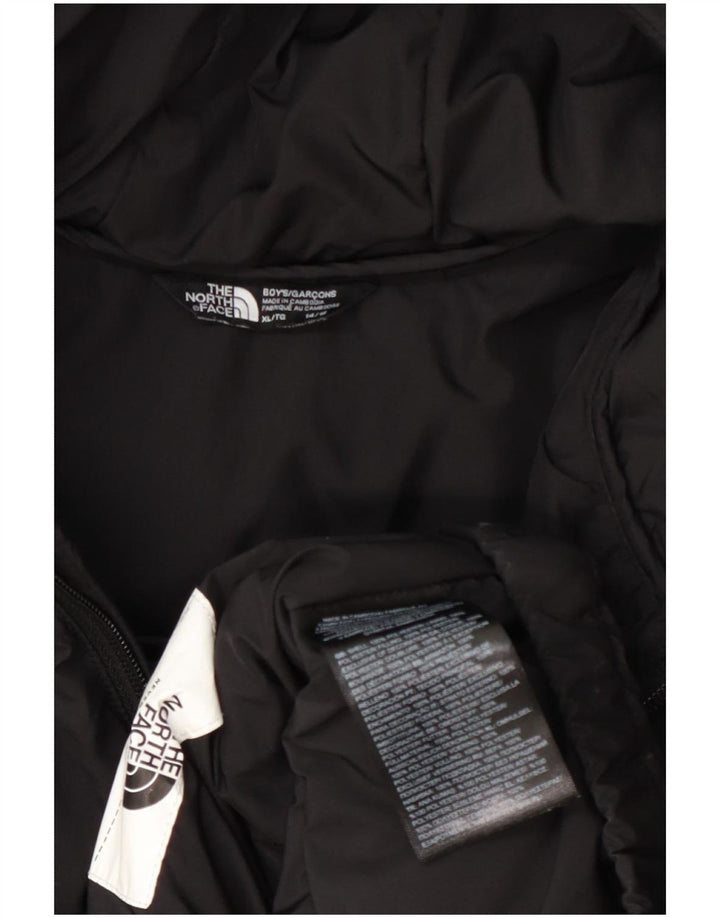 Стеганая куртка с капюшоном для мальчиков The North Face, 14–15 лет, размер XL, черный полиэстер