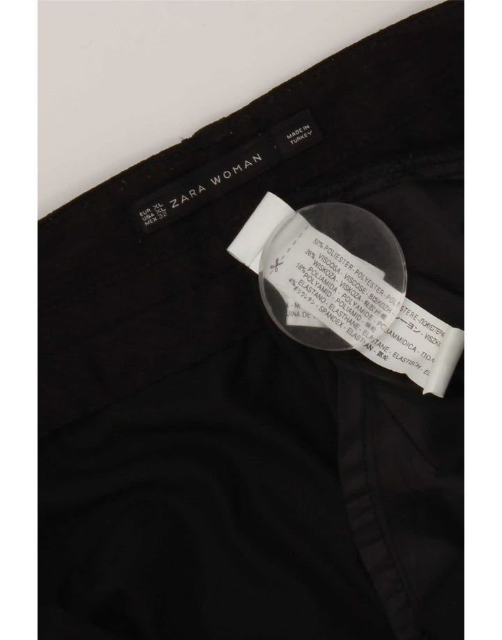 Женские капри Zara с заниженным шаговым швом XL W36 L19, черный полиэстер