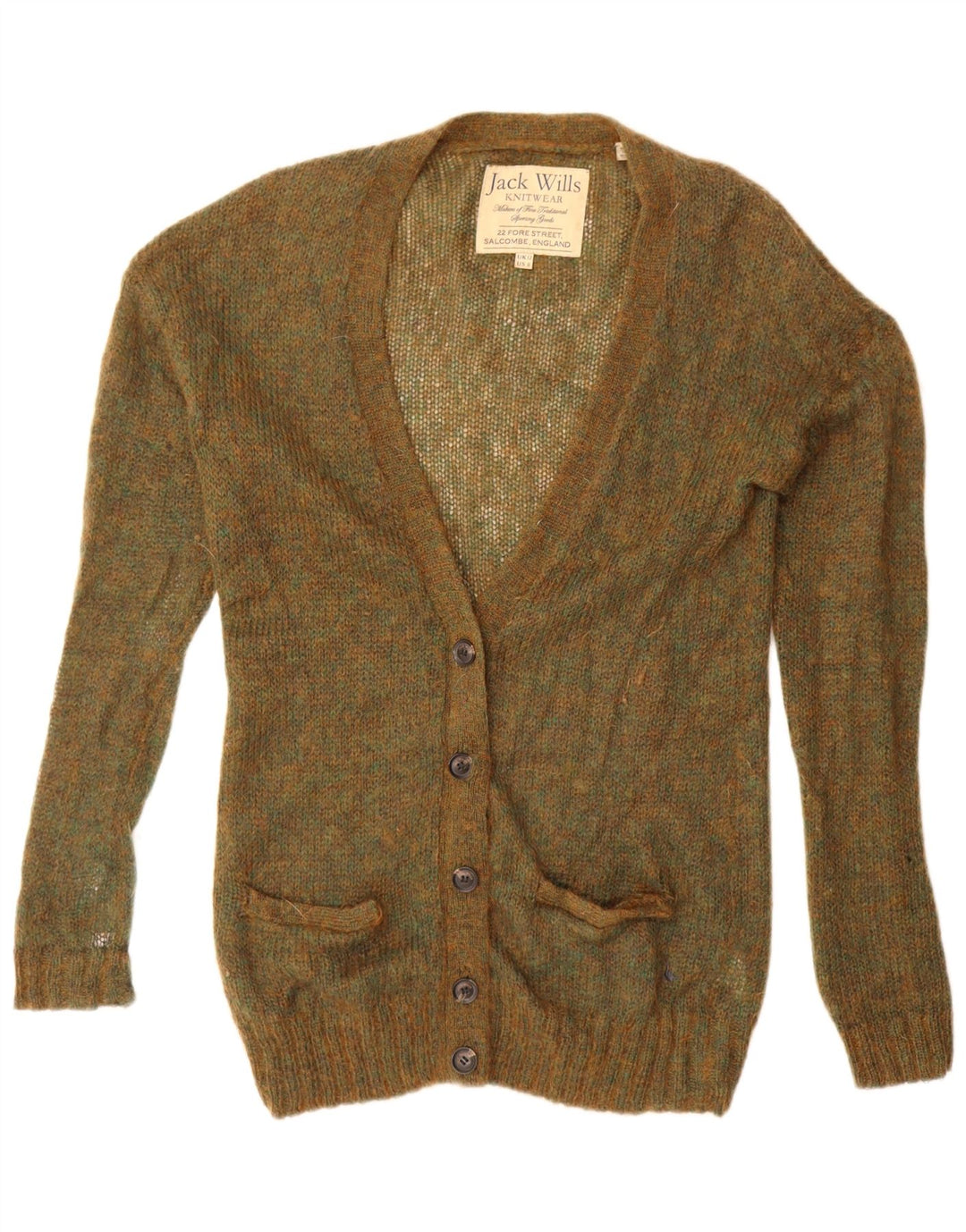 Женский свободный кардиган Jack Wills UK 12, средний хаки в крапинку