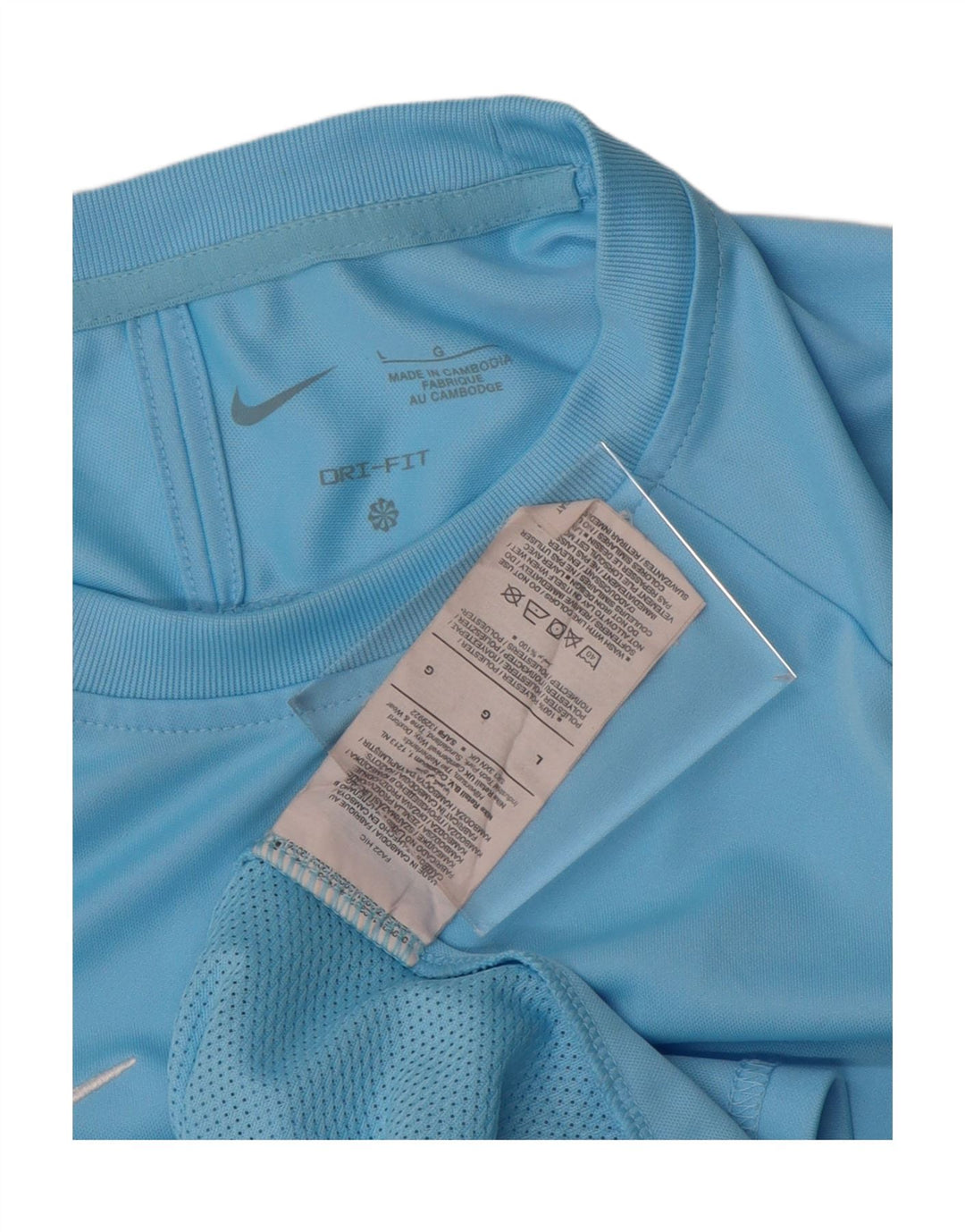 Мужская футболка NIKE Dri Fit, большой синий полиэстер с цветными блоками