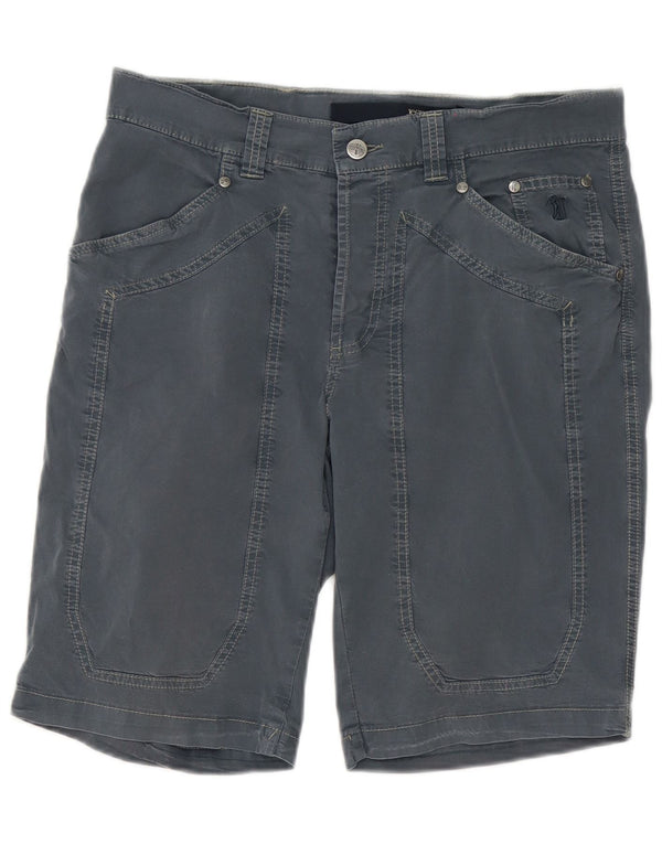 Jeckerson Mens Casual Shorts W32 Medium Grey Cotton