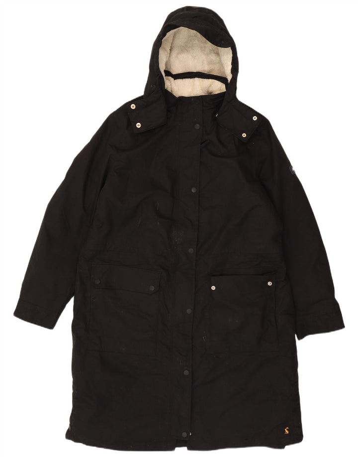 Женская парка Joules с капюшоном UK 18 XL, черный полиэстер