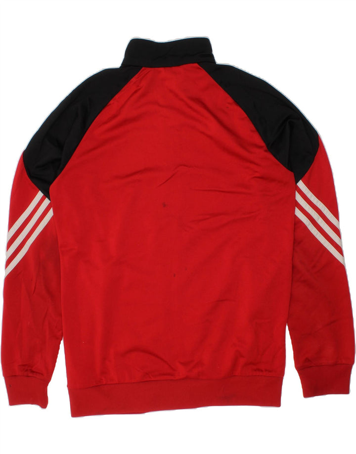 ADIDAS Boys Tracksuit Top Jacket 13-14 Years XL  Red Colourblock Polyester Vintage Adidas and Second-Hand Adidas from Messina Hembry 