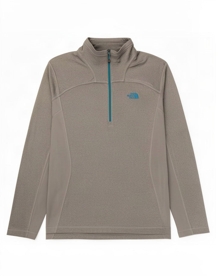 Мужской пуловер с воротником на молнии The North Face, средний серый в крапинку