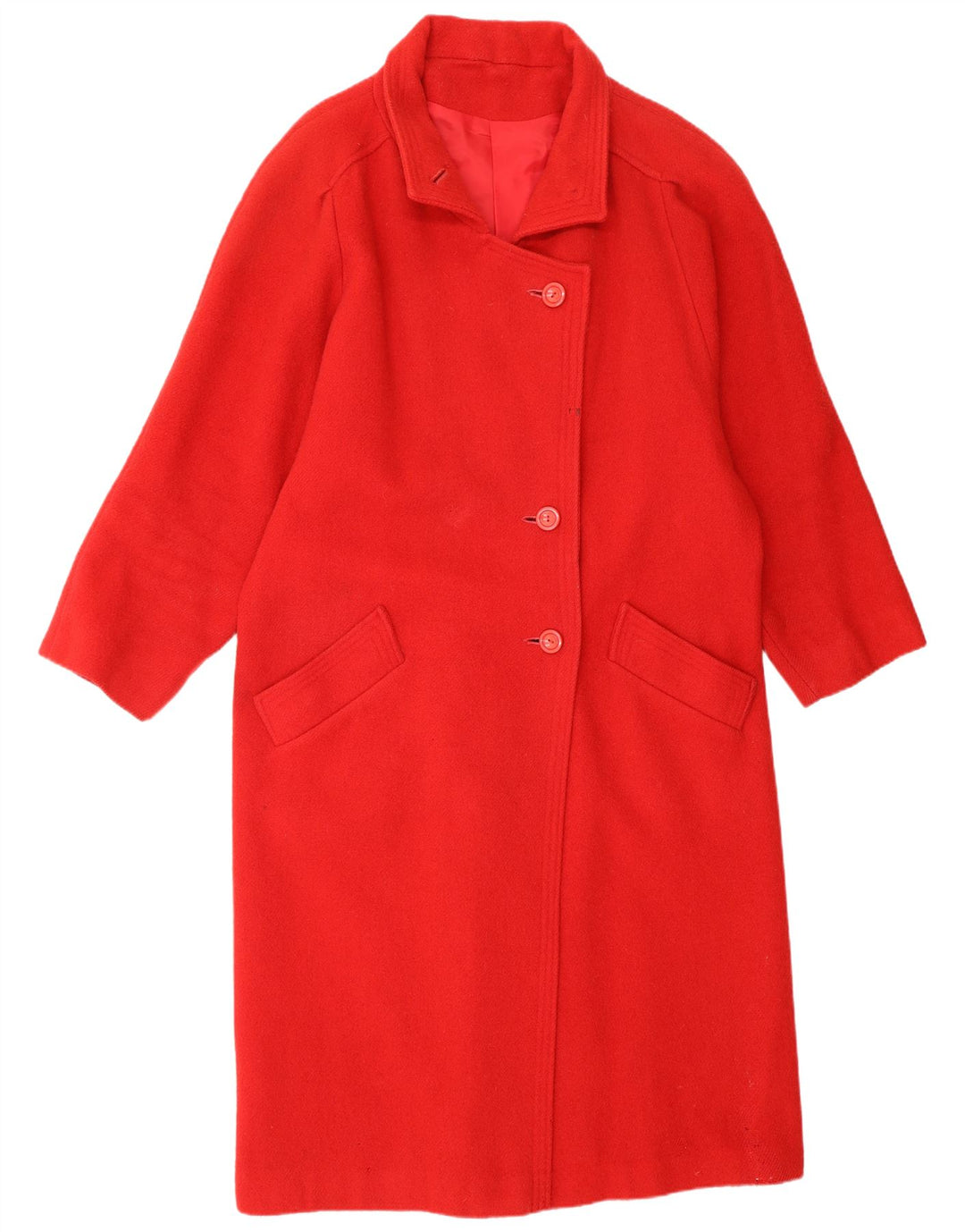 VINTAGE Womens Overcoat UK 16 Large Red