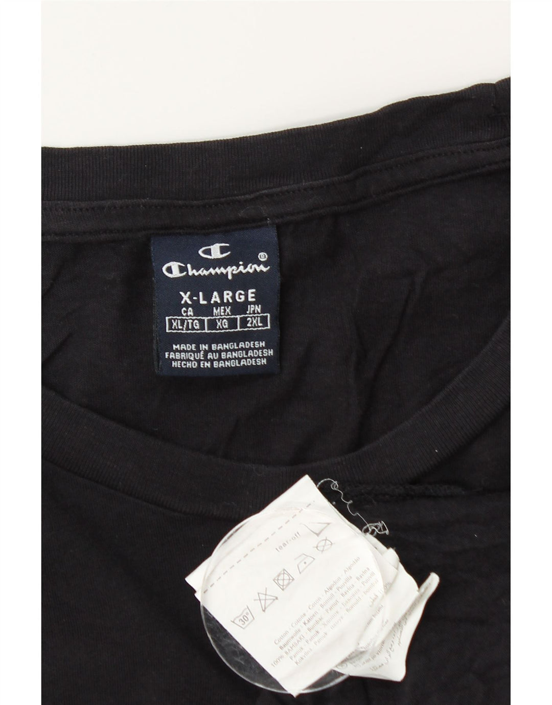 Мужская футболка с рисунком CHAMPION, топ XL, черный хлопок