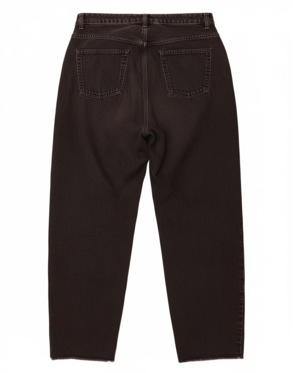 Женские укороченные джинсы с высокой талией Zara EU 40 Medium W30 L25, черные