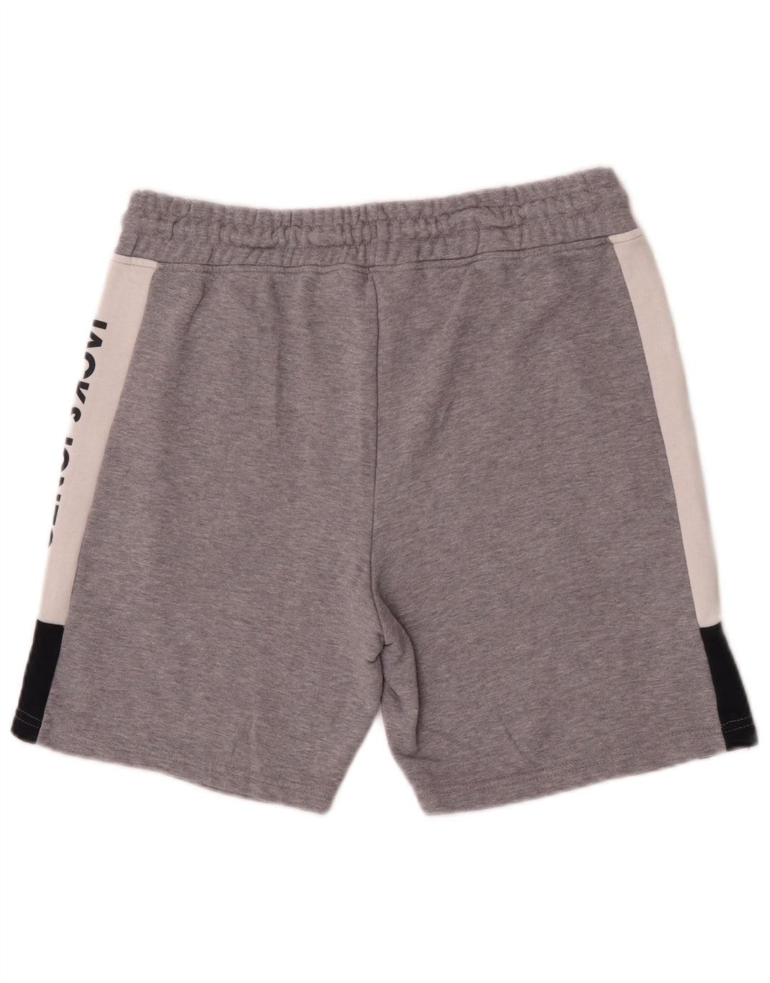 Мужские спортивные шорты с рисунком Jack & Jones, хлопок среднего серого цвета с цветными блоками