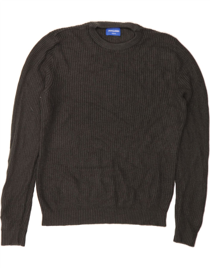JACK & JONES Mens Crew Neck Jumper Sweater Medium Black Vintage Jack & Jones and Second-Hand Jack & Jones from Messina Hembry 