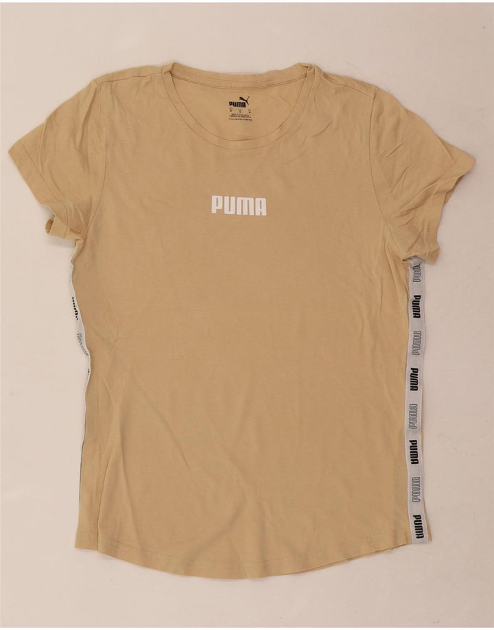 Женская футболка с рисунком Puma Top UK 12, средний бежевый цветной блок
