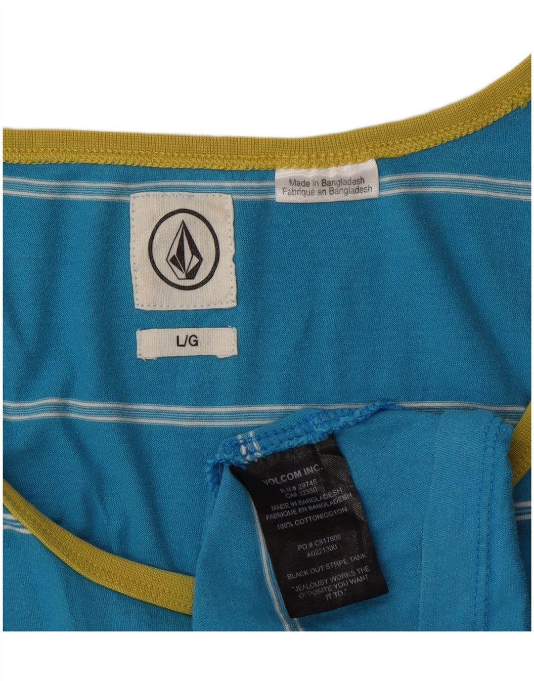 Мужской жилет Volcom из хлопка в большую синюю полоску