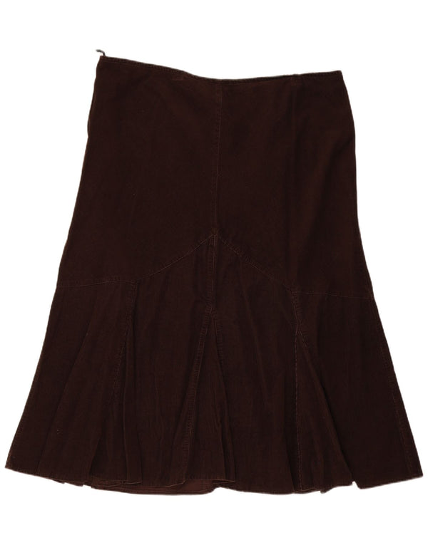 Женская вельветовая юбка Marks & Spencer UK 20 2XL W44 Коричневый хлопок