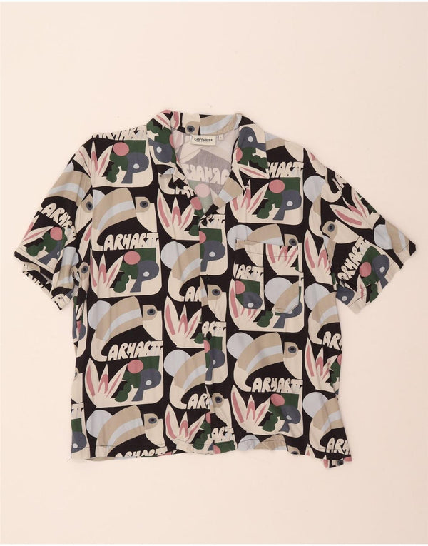 CARHARTT Мужская рубашка с коротким рукавом и рисунком, большая разноцветная пэчворк