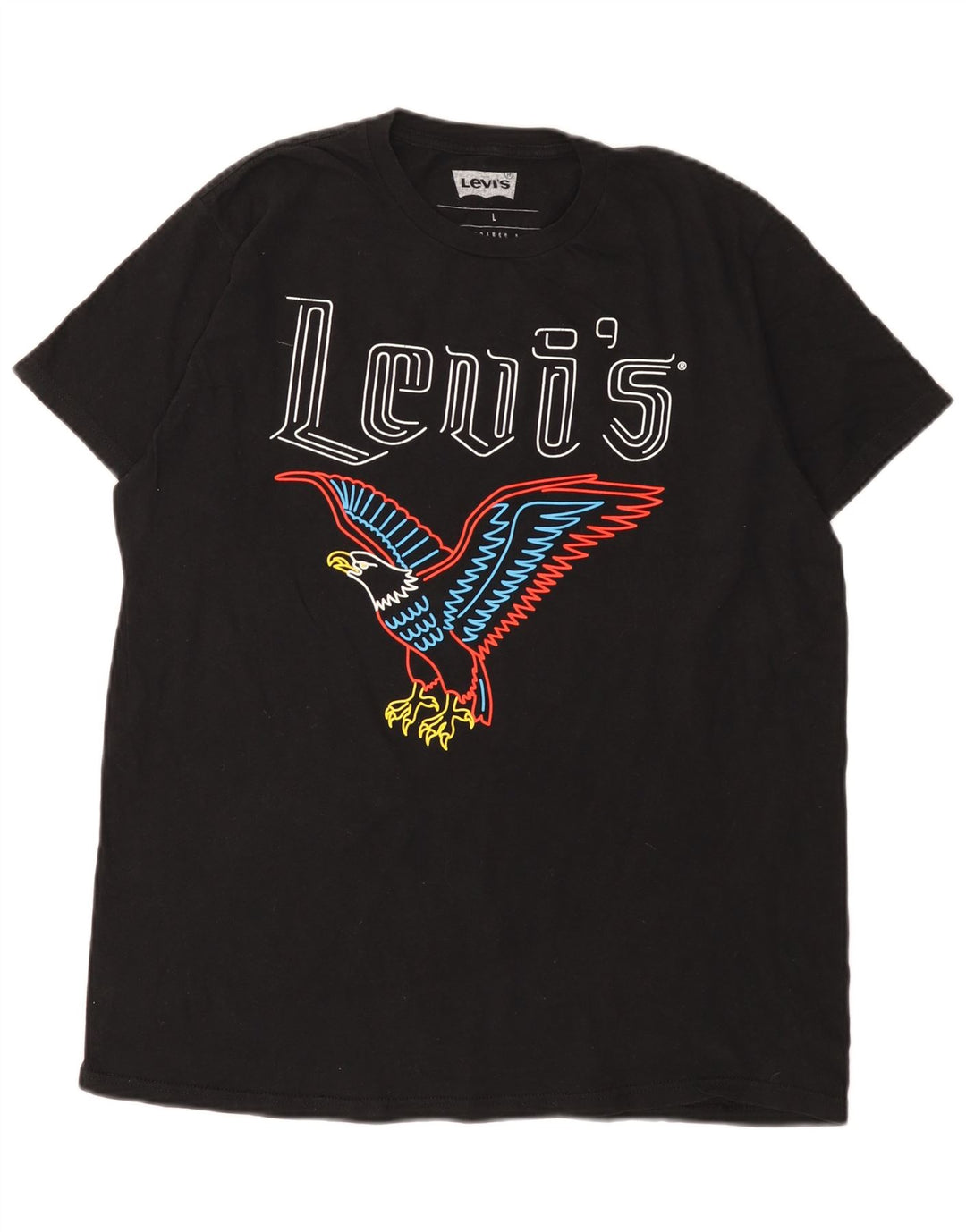 Мужская футболка с рисунком Levi's, большой черный хлопок