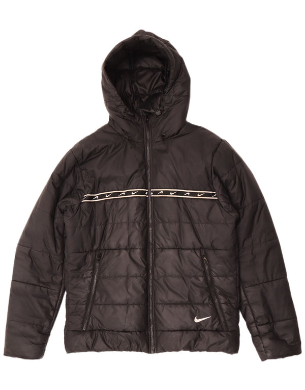 Мужская утепленная куртка с капюшоном и графикой Nike Therma-Fit UK 40, большая черная