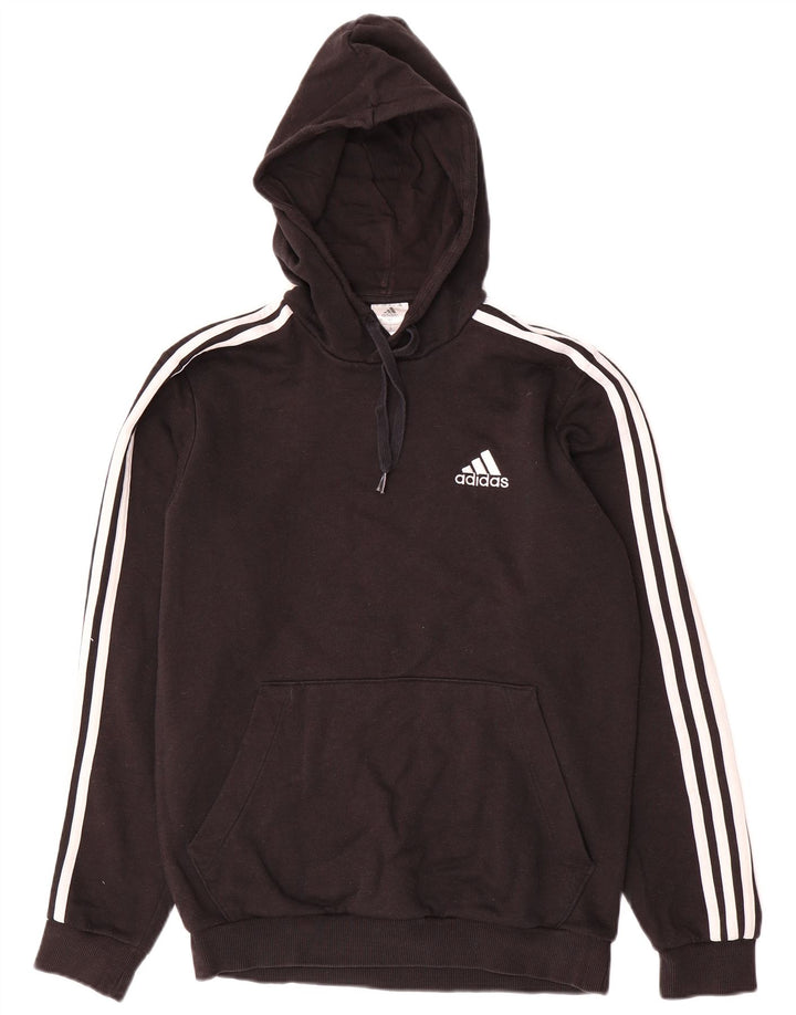 Мужской джемпер с капюшоном Adidas, маленький черный, полиэстер