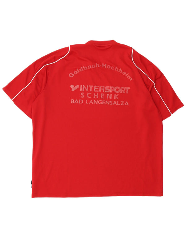 Adidas Мужская футболка с рисунком Climalite Top XL Красный полиэстер