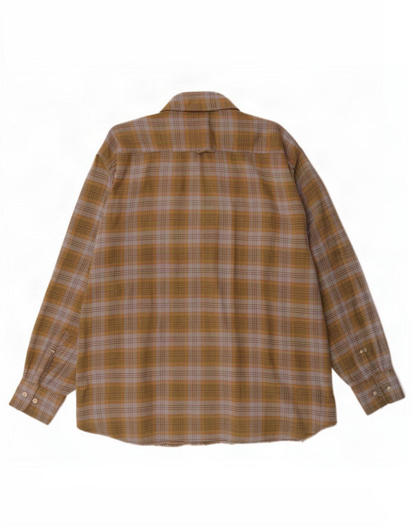 Мужская фланелевая рубашка Barbour в клетку цвета хаки, хлопок