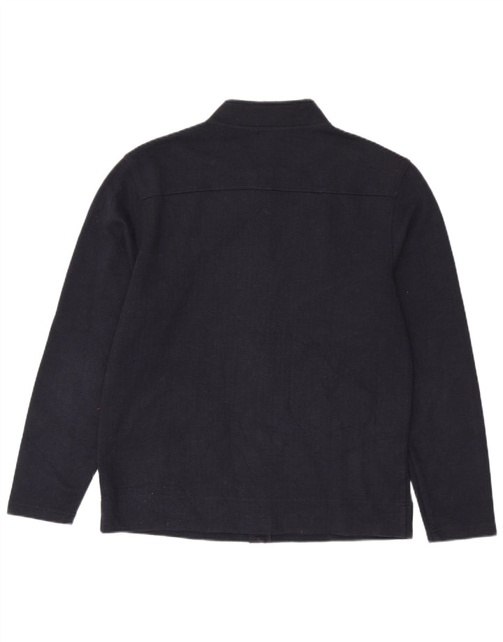 Мужская спортивная куртка Massimo Dutti, большая темно-синяя с узором «елочка»