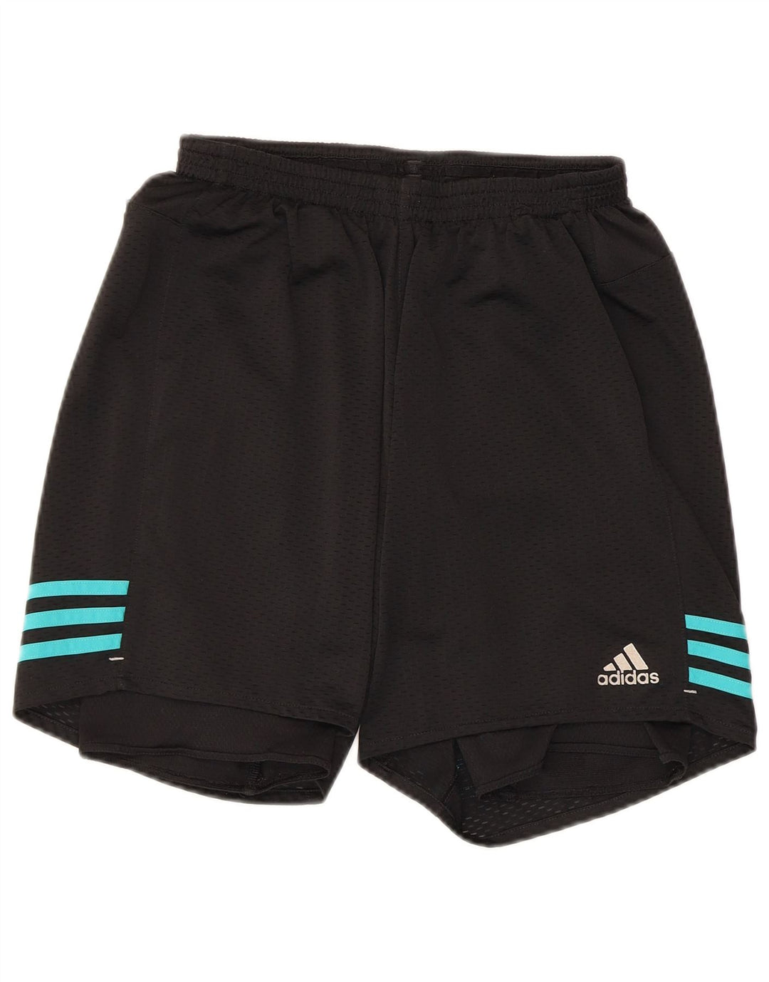 Мужские спортивные шорты Adidas среднего размера из полиэстера черного цвета