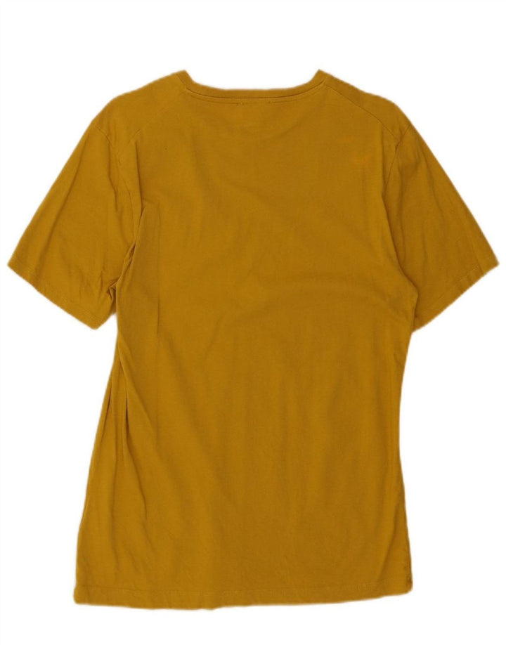 JIGSAW Mens T-Shirt Top Small Yellow Cotton