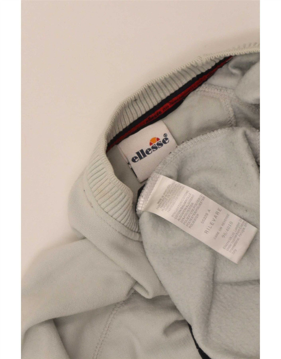 Мужской свитер Ellesse, хлопковый джемпер в синюю полоску среднего размера