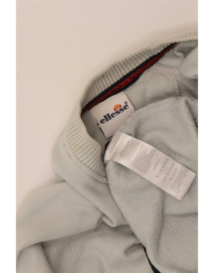 Мужской свитер Ellesse, хлопковый джемпер в синюю полоску среднего размера