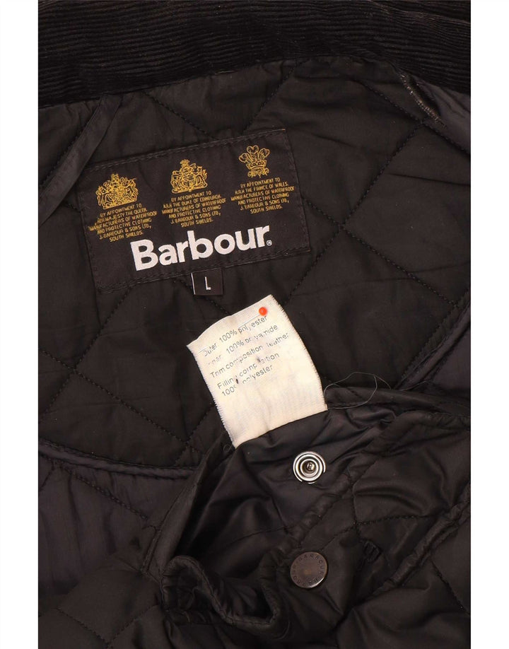 Мужская стеганая куртка Barbour UK 40, большая черная, полиэстер