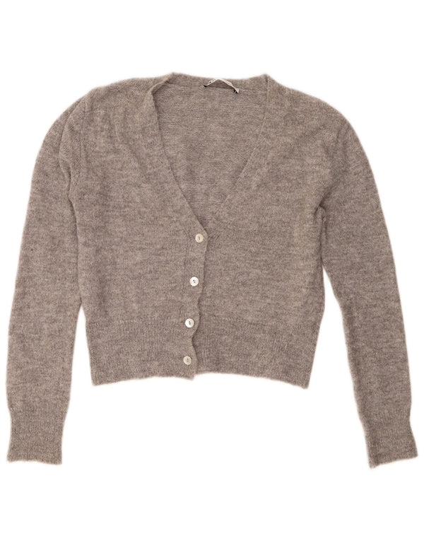 Женский укороченный кардиган Zara UK 14, средний серый цвет