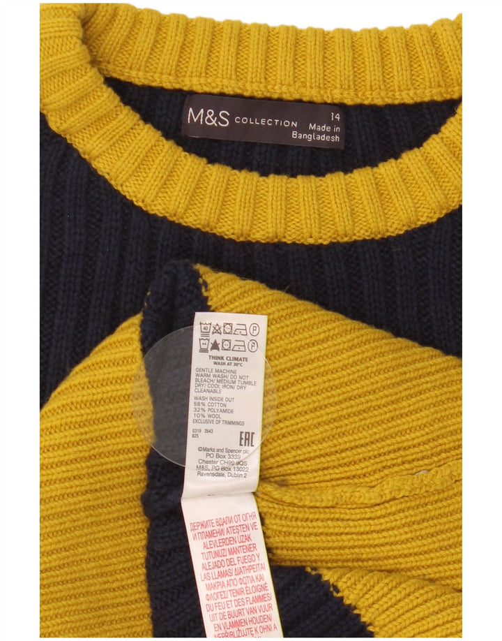Женский джемпер с круглым вырезом Marks & Spencer UK 14, средний разноцветный