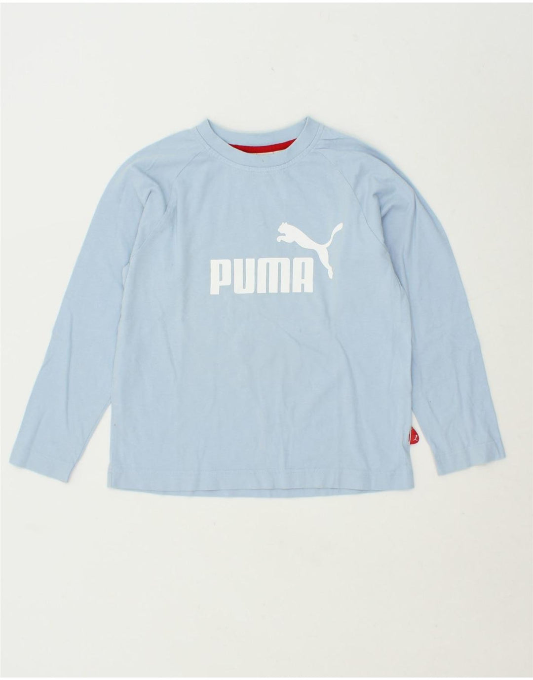 PUMA Boys Graphic Top Long Sleeve 9-10 Years Medium  Blue Cotton Vintage Puma and Second-Hand Puma from Messina Hembry 