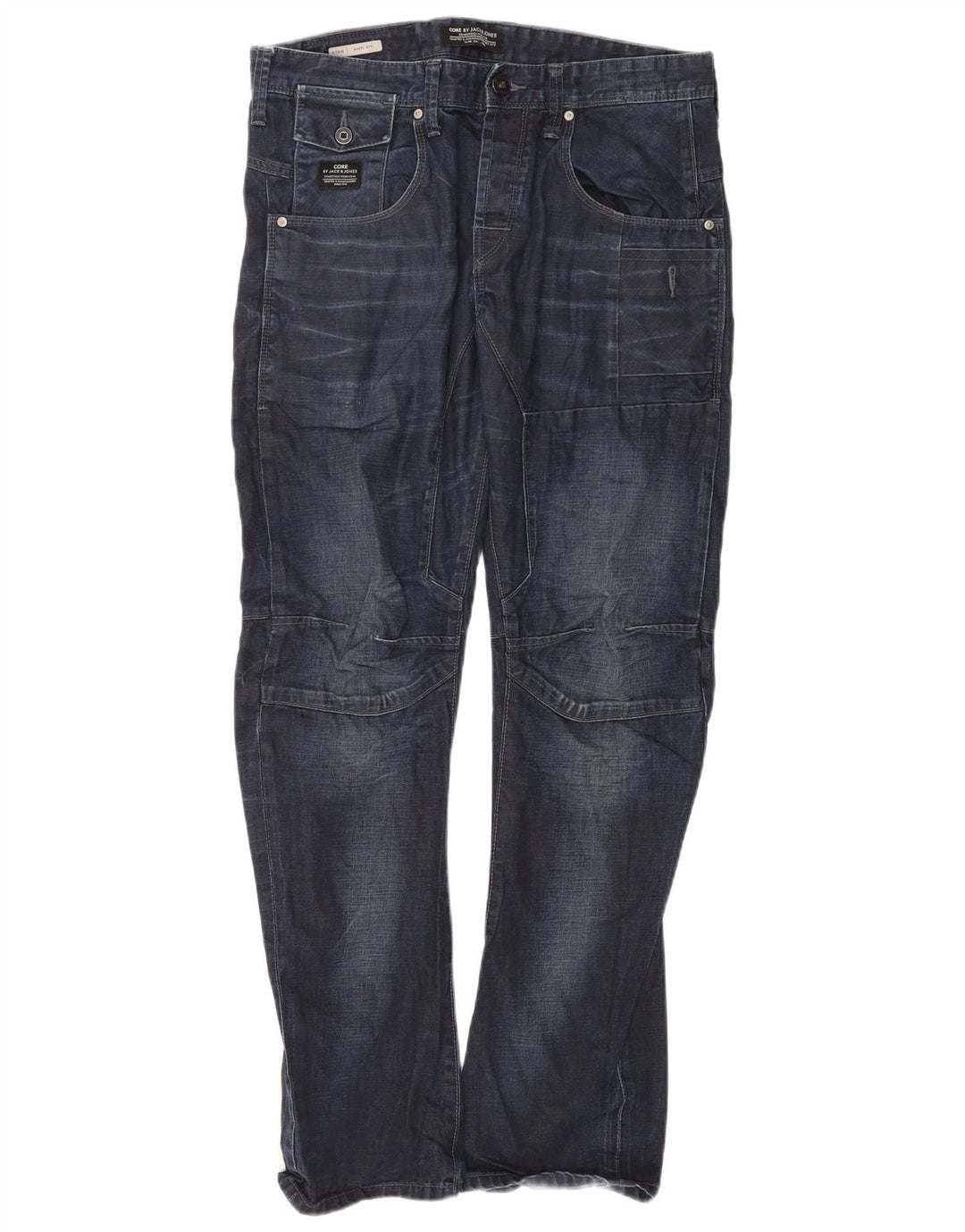 Мужские джинсы Jack & Jones Stan Bootcut W34 L34 темно-синие, хлопок